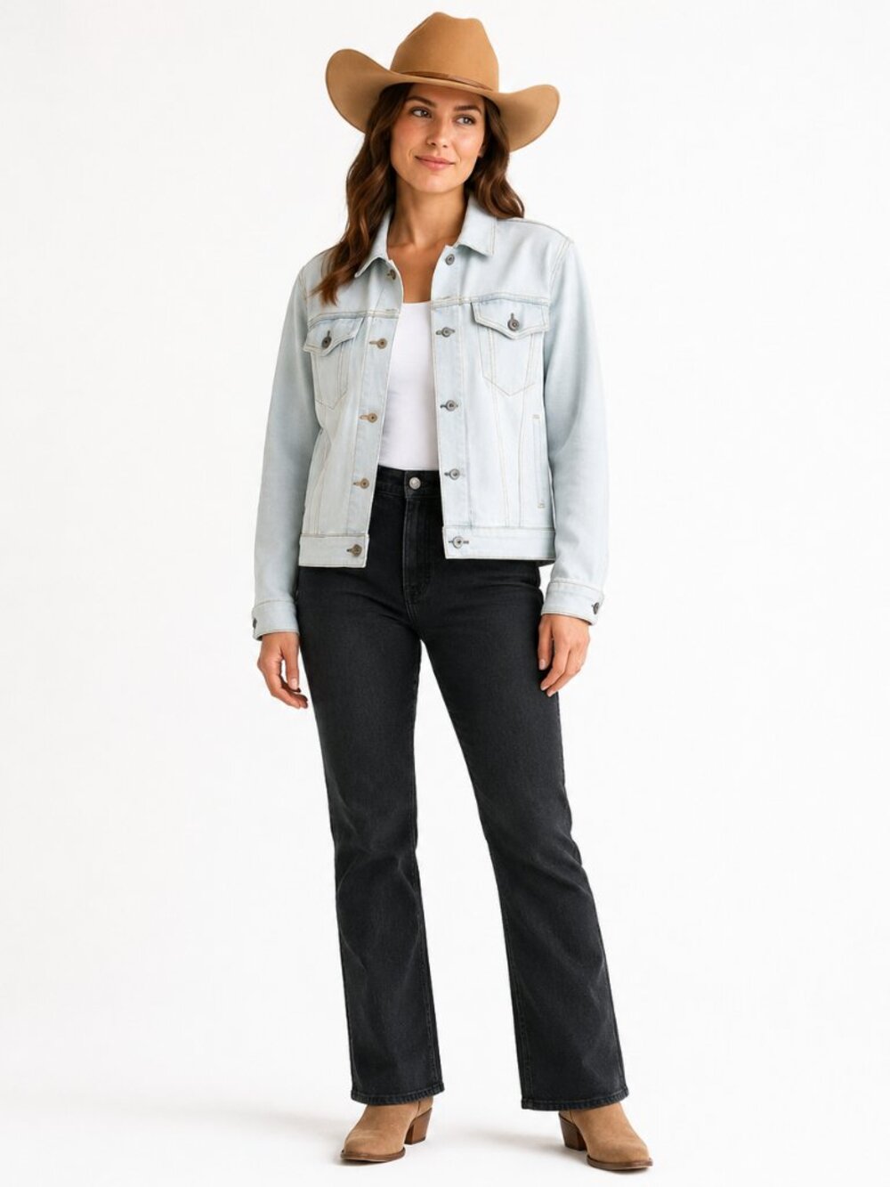 Rag & Bone Pale Blue Light Wash Denim Trucker Jacket Western Coastal Sz XL/TG